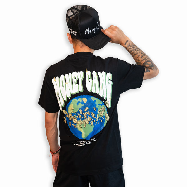 "Money Make The World Spin" T-Shirt Black