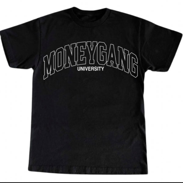 MoneyGang University T-Shirt Black & White