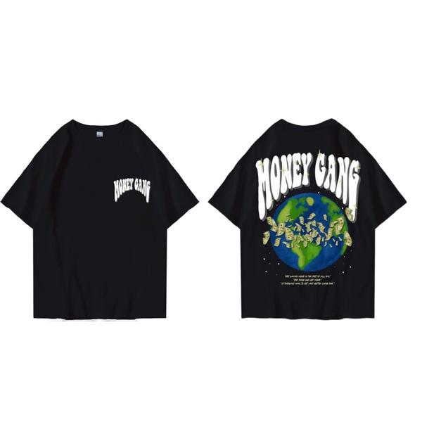 "Money Make The World Spin" T-Shirt Black