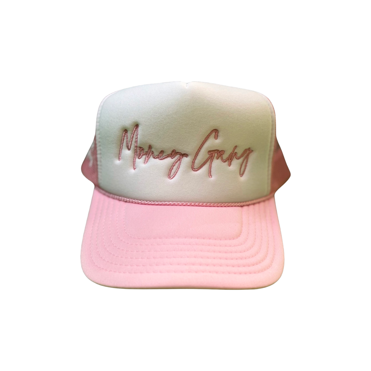 MoneyGang Pink & White Trucker Hat