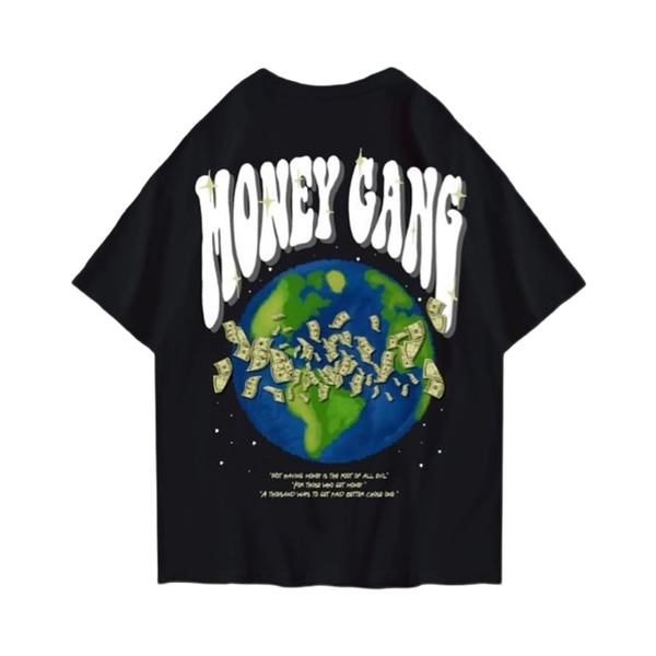 "Money Make The World Spin" T-Shirt Black
