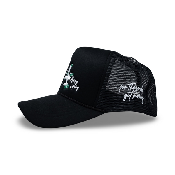 "LA" Dollar Bills Trucker Hat (Black)
