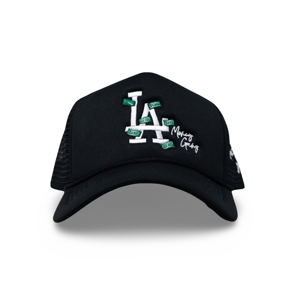 "LA" Dollar Bills Trucker Hat (Black)