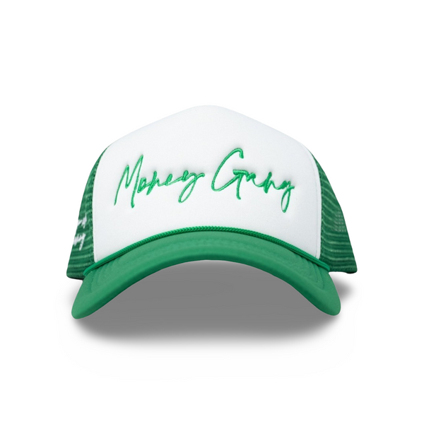 MoneyGang Green & White Trucker Hat
