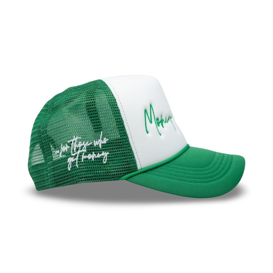 MoneyGang Green & White Trucker Hat