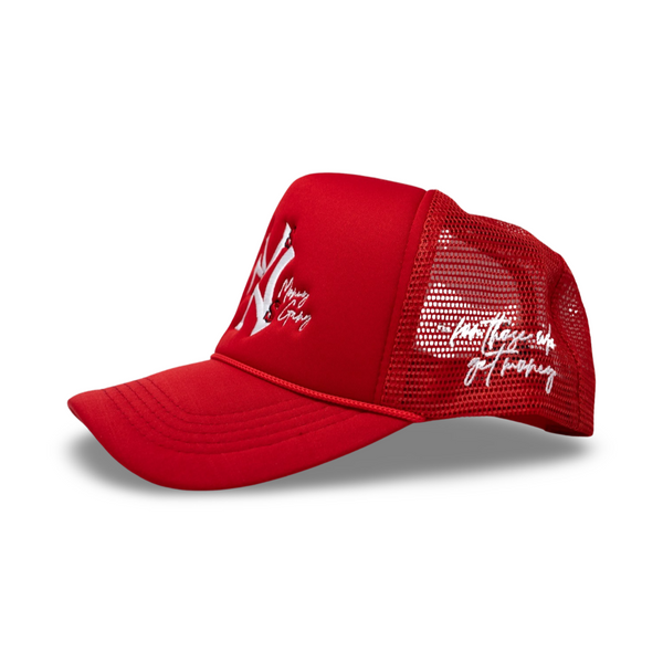 “NY” Signature Trucker Hat (Red)