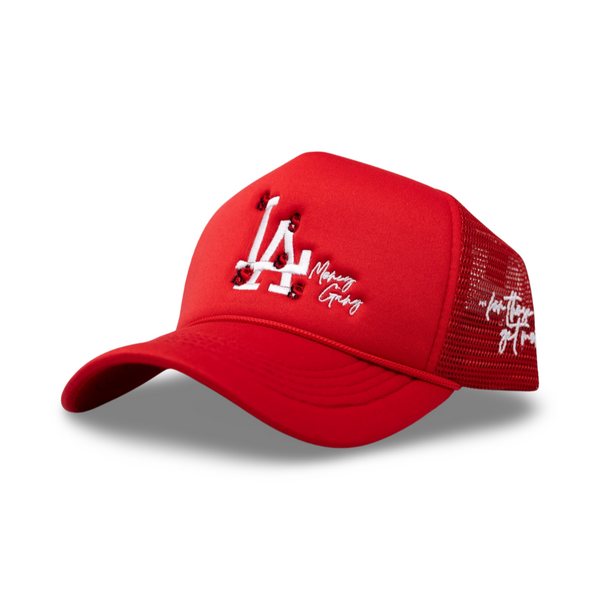 "LA” Signature Trucker Hat (Red)