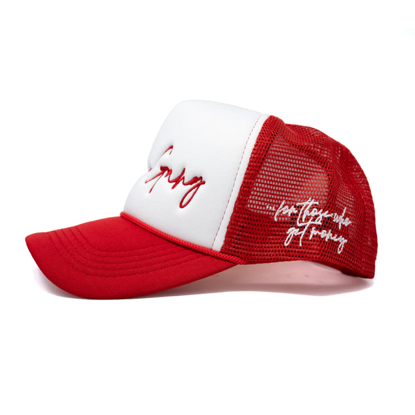 MoneyGang Red & White Trucker Hat
